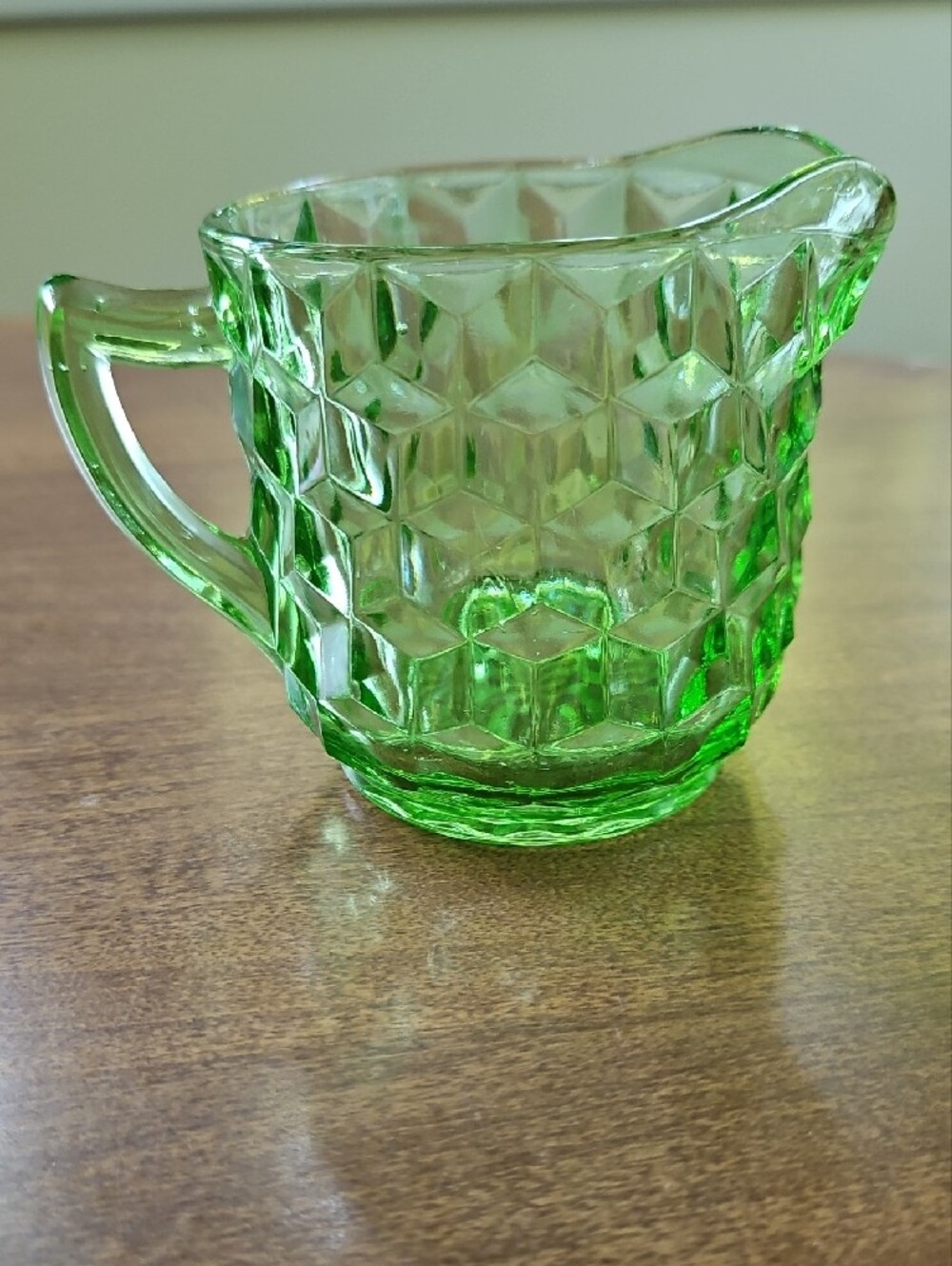 Uranium Depression Glass Sugar & Creamer Set Vintage - Picture 6 of 11